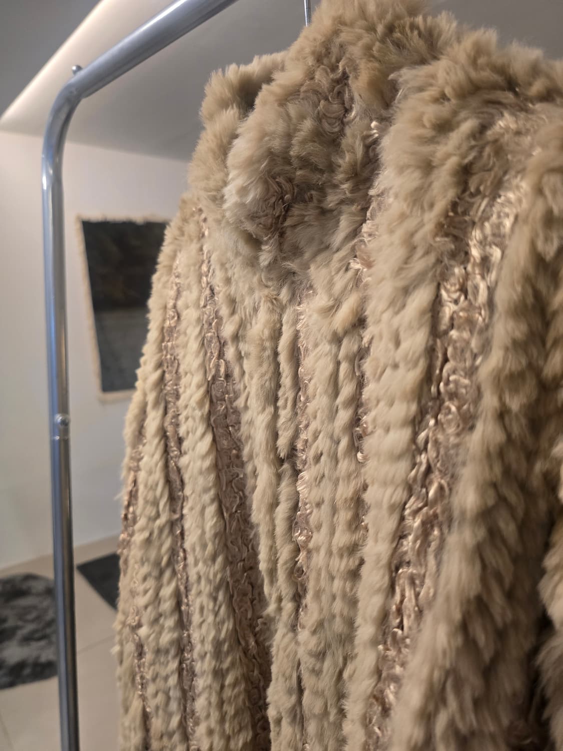 베이지 퍼 양면코트 상품이미지5