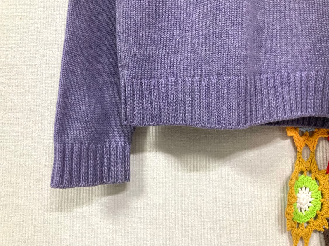 빈폴 여성 울 100% 슬림 딱붙핏 숄카라 니트 90 _ 연보라 상품이미지4