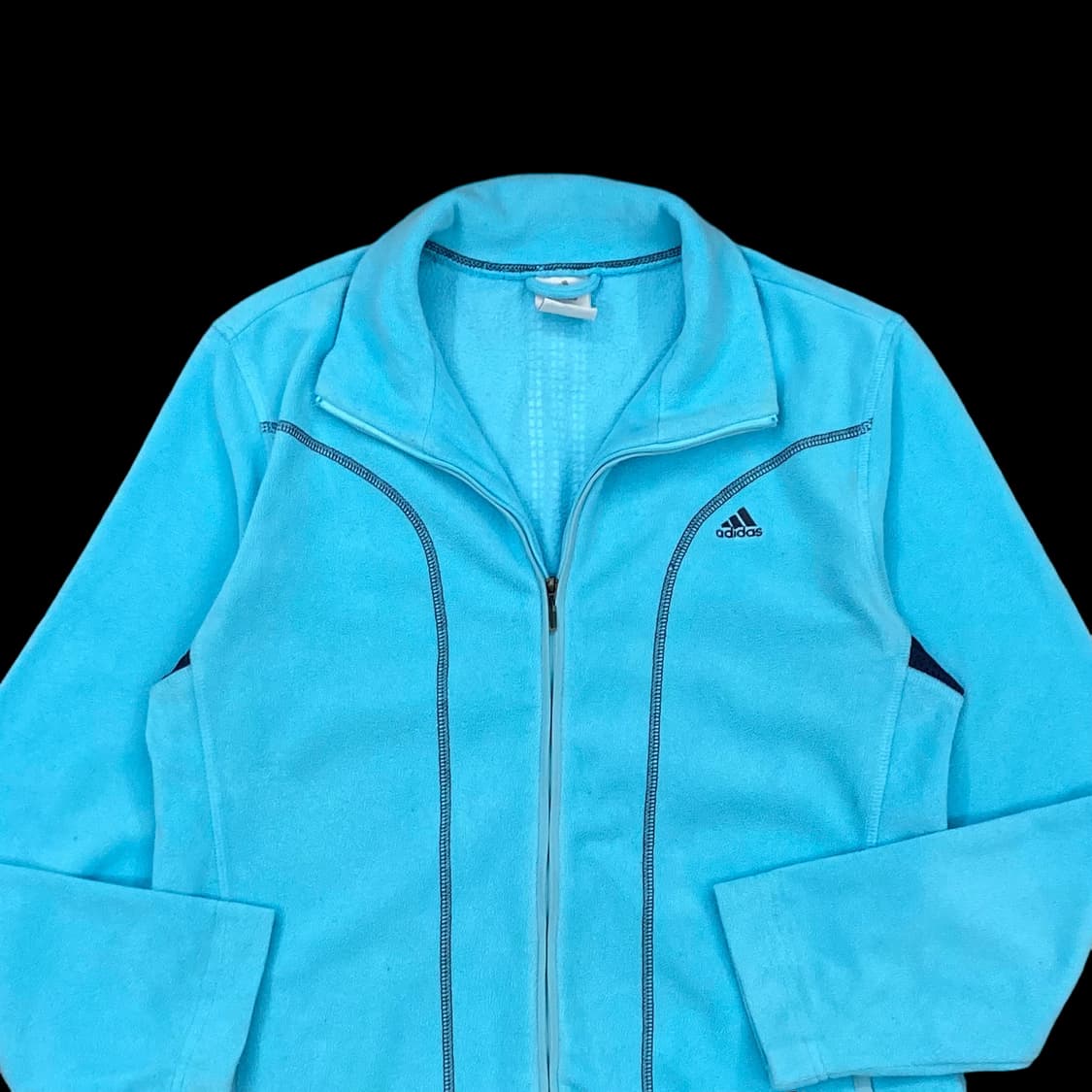 아디다스 올드스쿨 스카이 블루 후리스 집업 상품이미지3