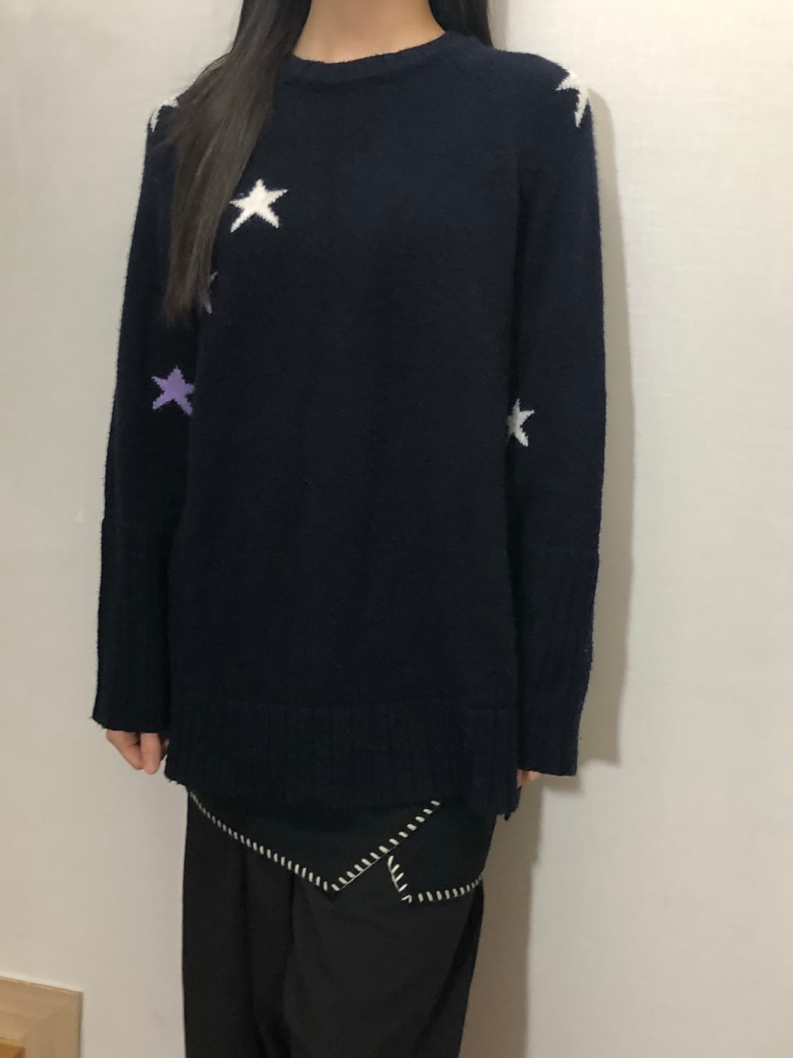 빈티지 네이비 키치 니트 상품이미지3