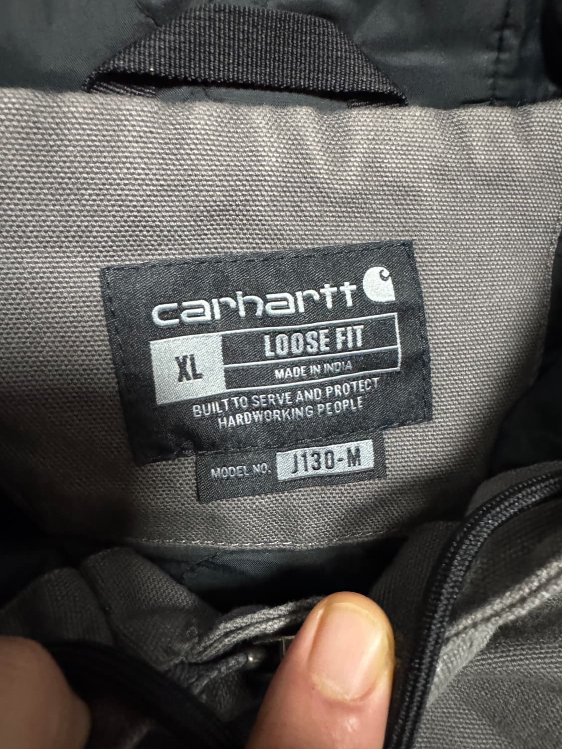 칼하트 루즈핏 워시드 덕 인슐레이트 액티브 자켓 J130 그레이블 상품이미지6