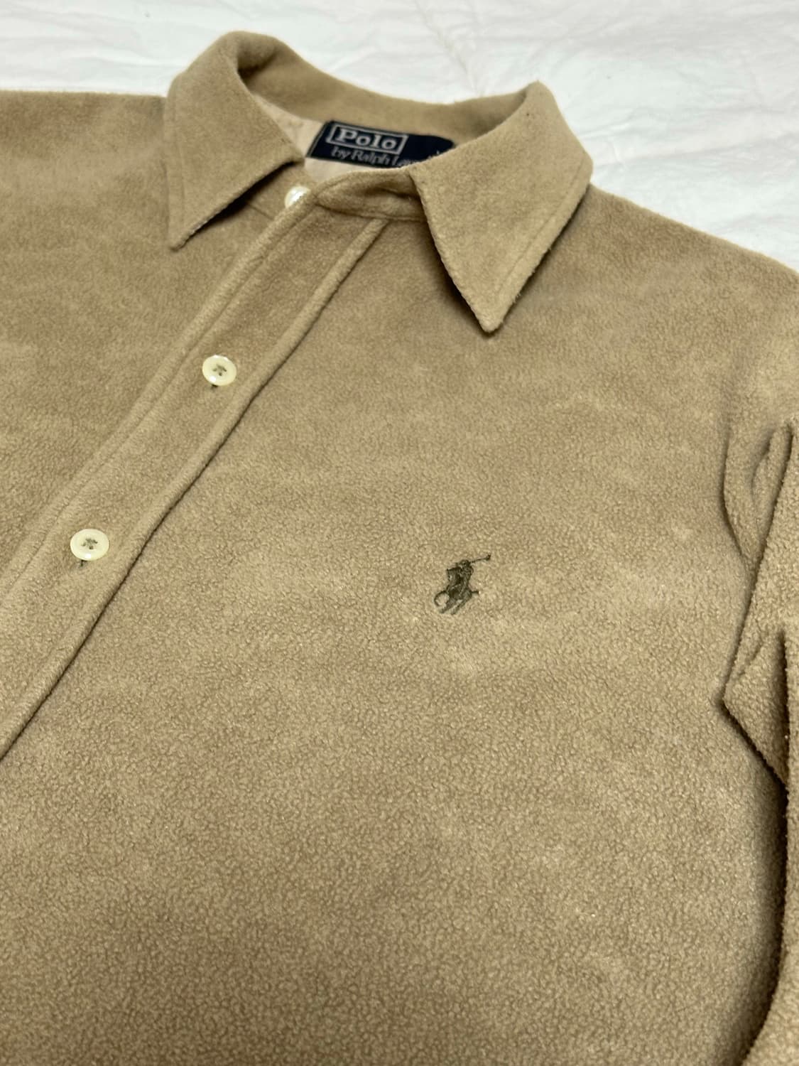 90s JP 빈티지 폴로 플리스 셔츠 라지  상품이미지4