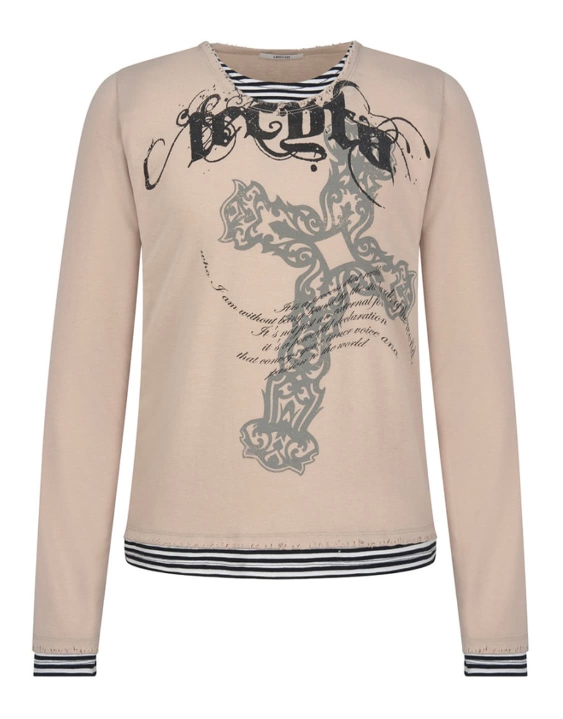 LECYTO[레씨토] Xenon Cross Stripe T-Shirt_[ 상품이미지2