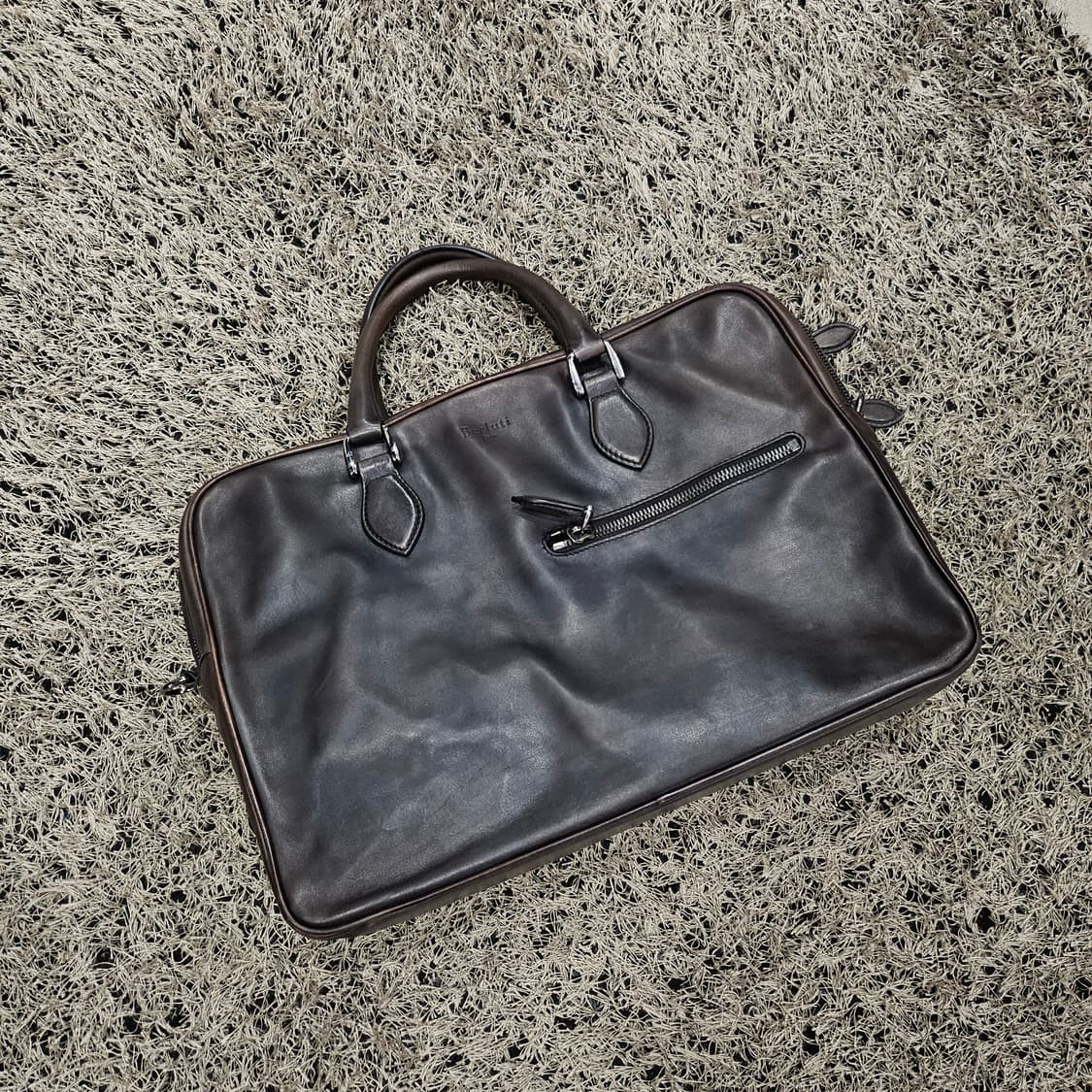 벨루티 원주르 ZIP 가죽 브리프 케이스 상품이미지1