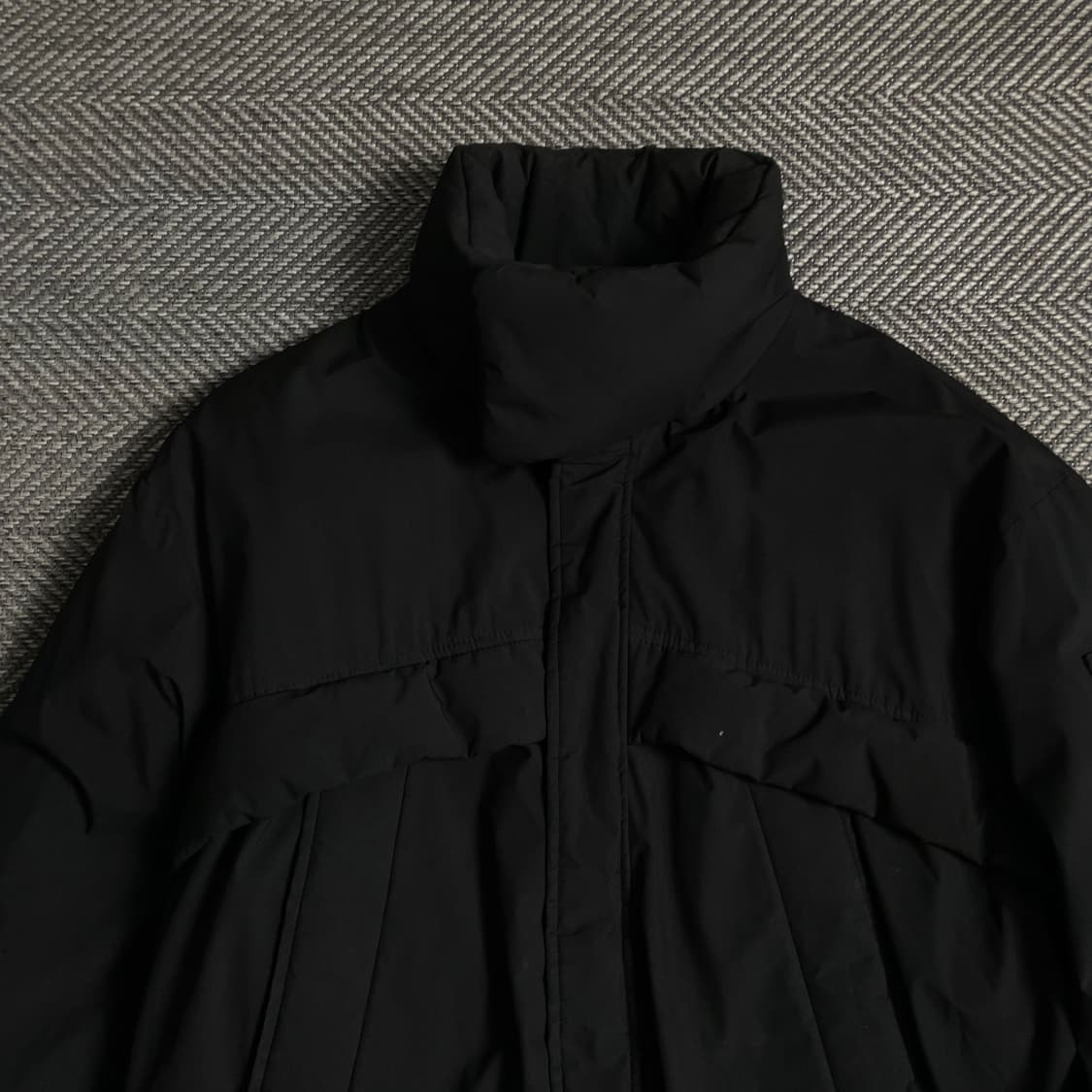 코드그라피 미니멀 푸퍼 숏 패딩 블랙o 4872 상품이미지5