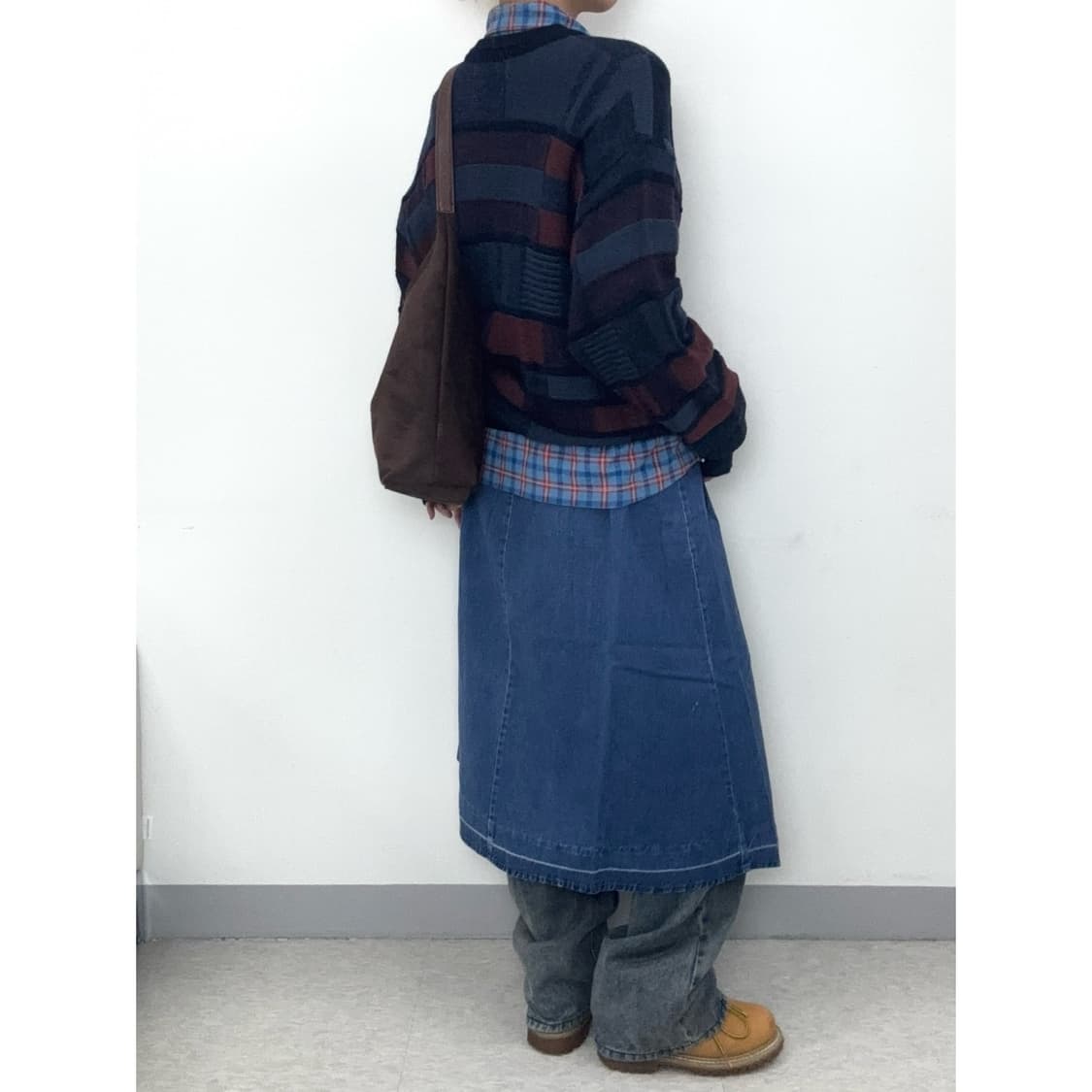 빈티지 중청 데님 스커트 상품이미지4