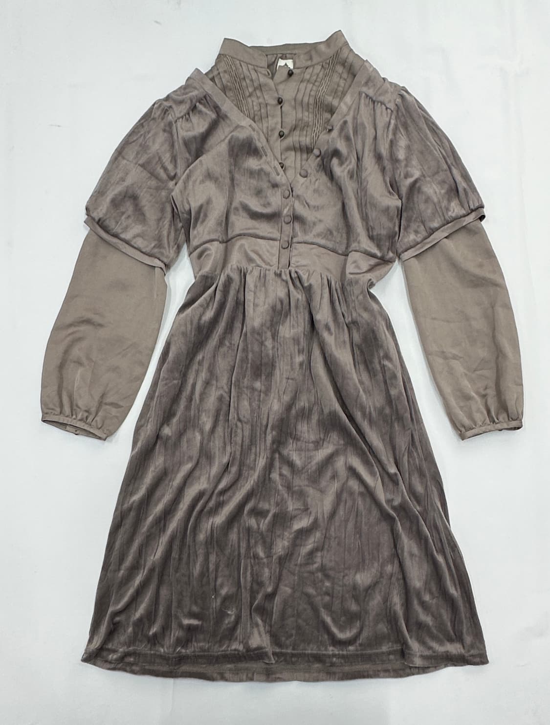 ♠️쇼콜라의 마계 브라운 원피스코디 세트♣️ 블라우스 라떼갸루 레이어드  상품이미지3