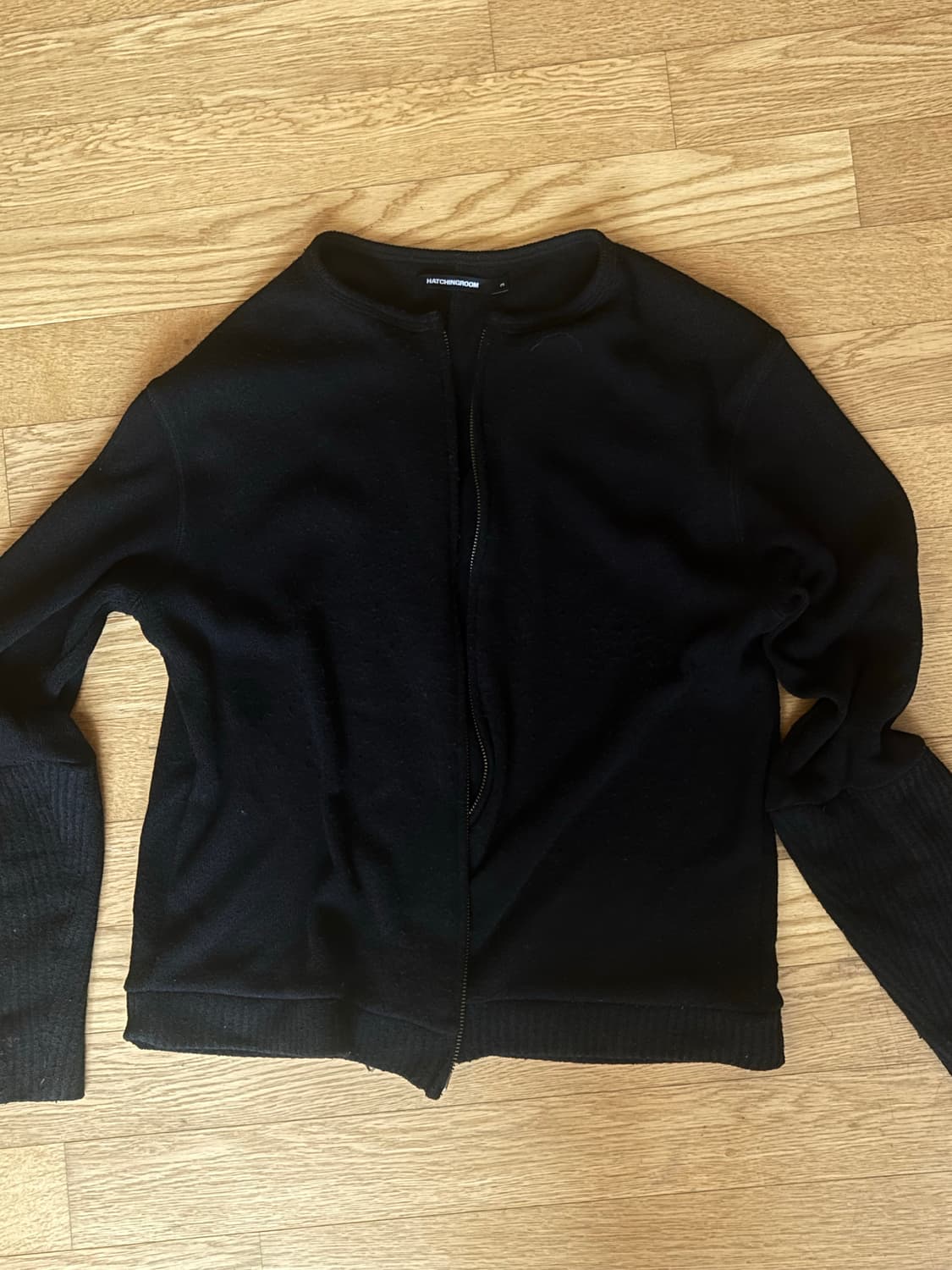 해칭룸 layer cardigan ash black 상품이미지2