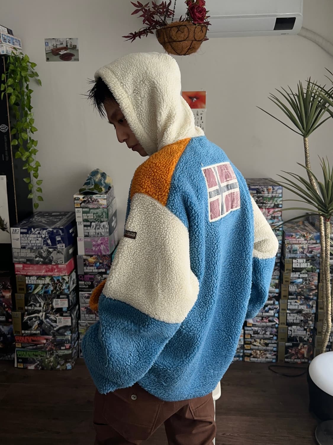 Napapijri 오버 컬러 플리스 후드집업 상품이미지3