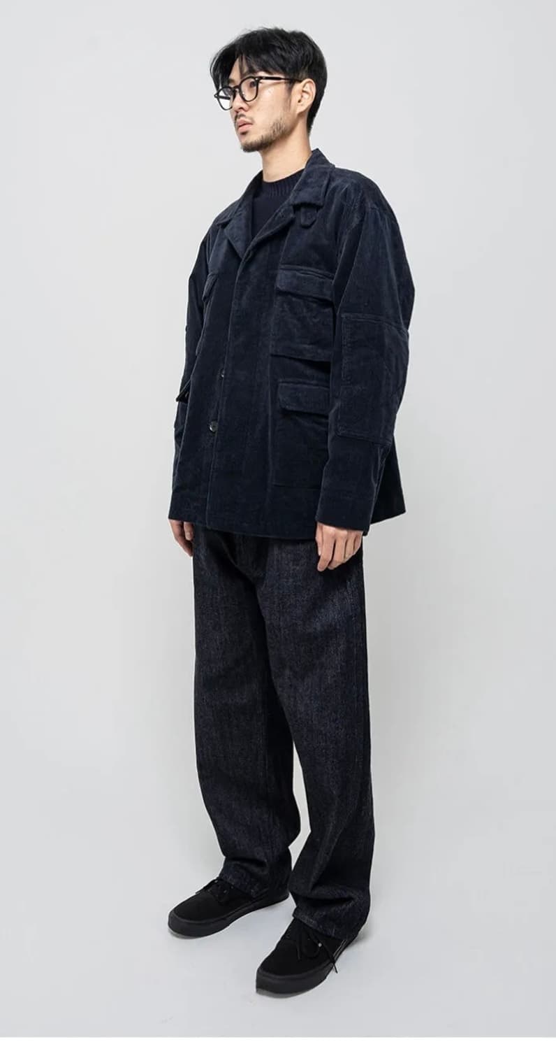 [아워셀브스]워시드 코듀로이 B.D.U 자켓_depp navy (1) 상품이미지5