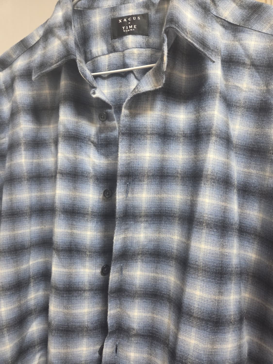 XACUS x 타임 옴므 옴브레 체크셔츠 105 상품이미지2