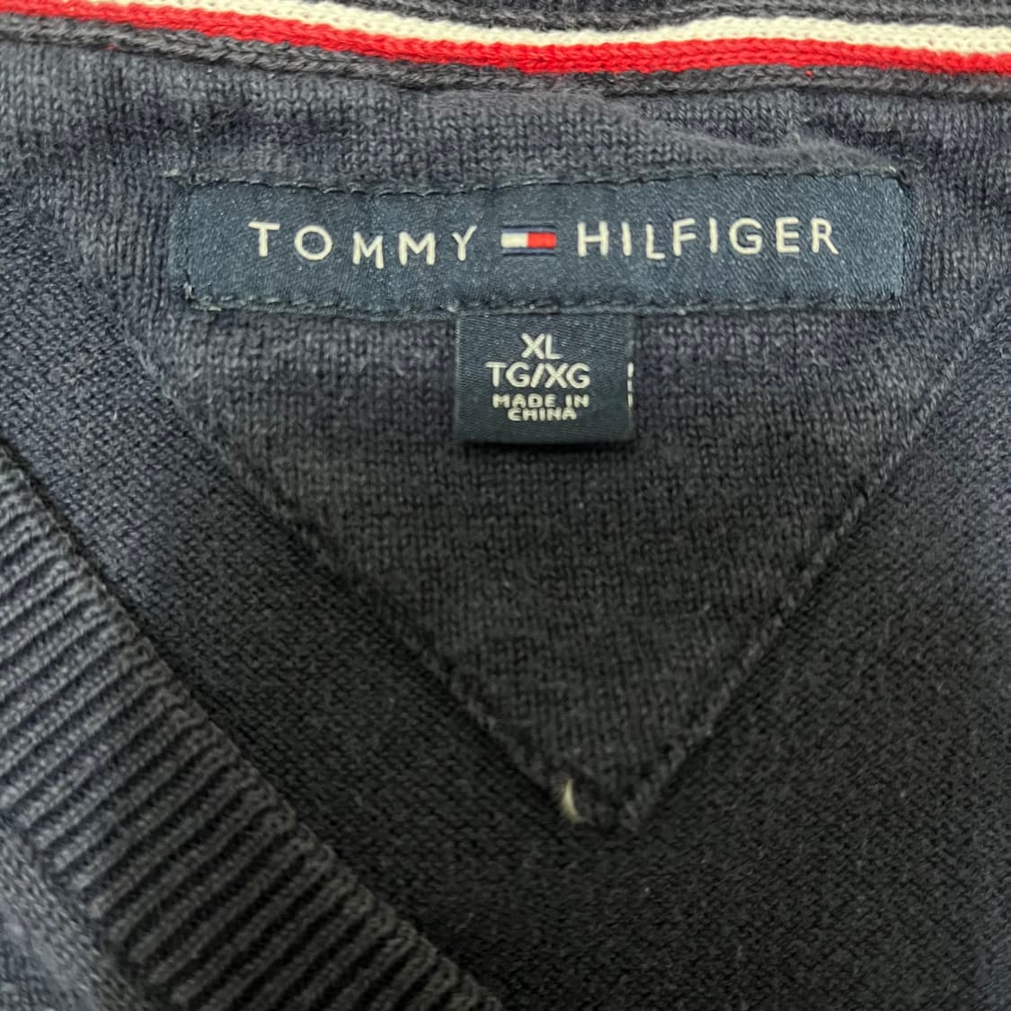 타미힐피거 코튼 브이넥 니트 XL/105 상품이미지4