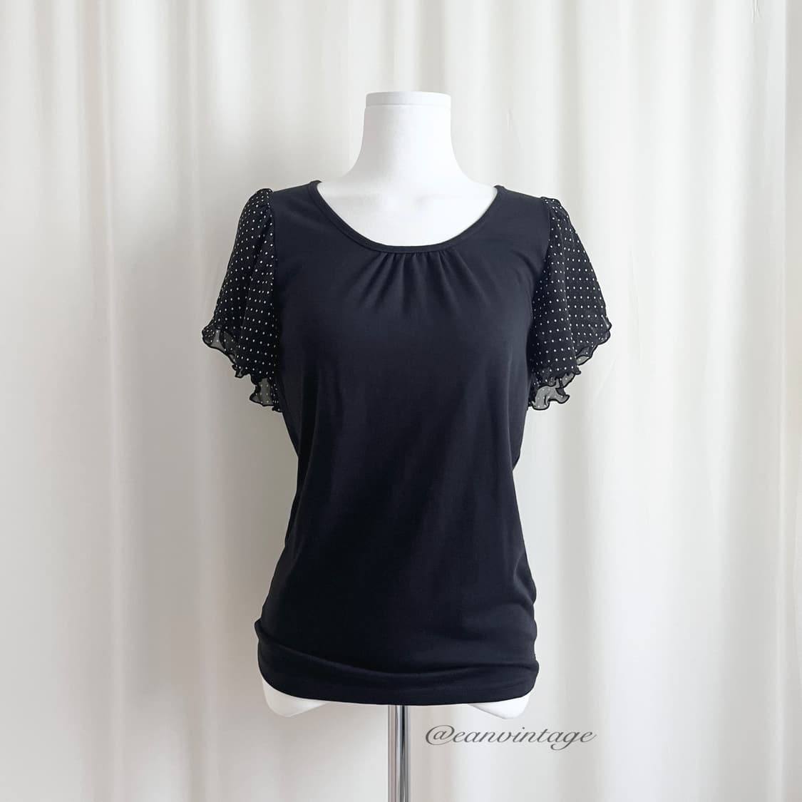 sorridere black dot point top 상품이미지2