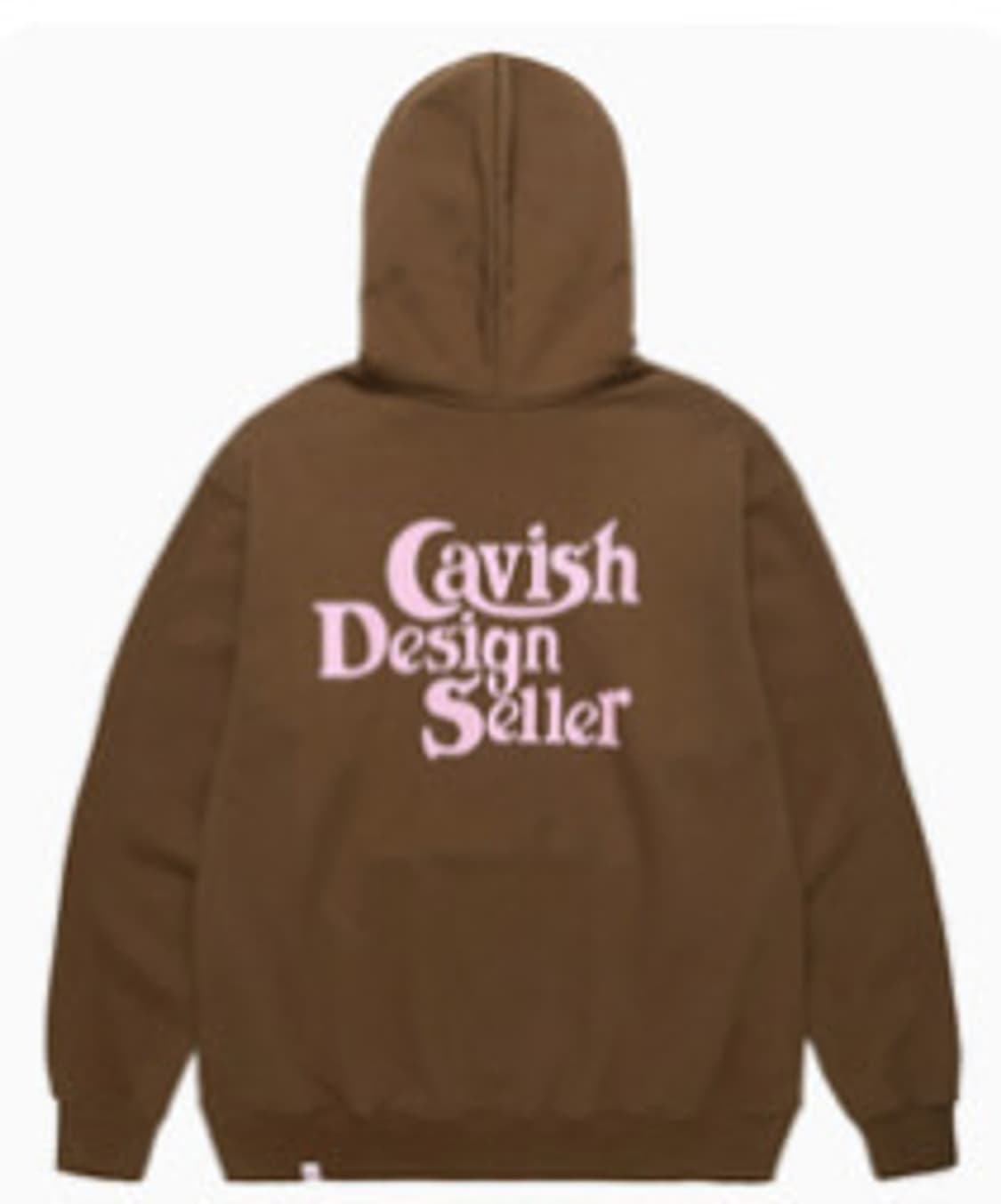 카비시 셀러 로고 후드티 브라운 상품이미지1