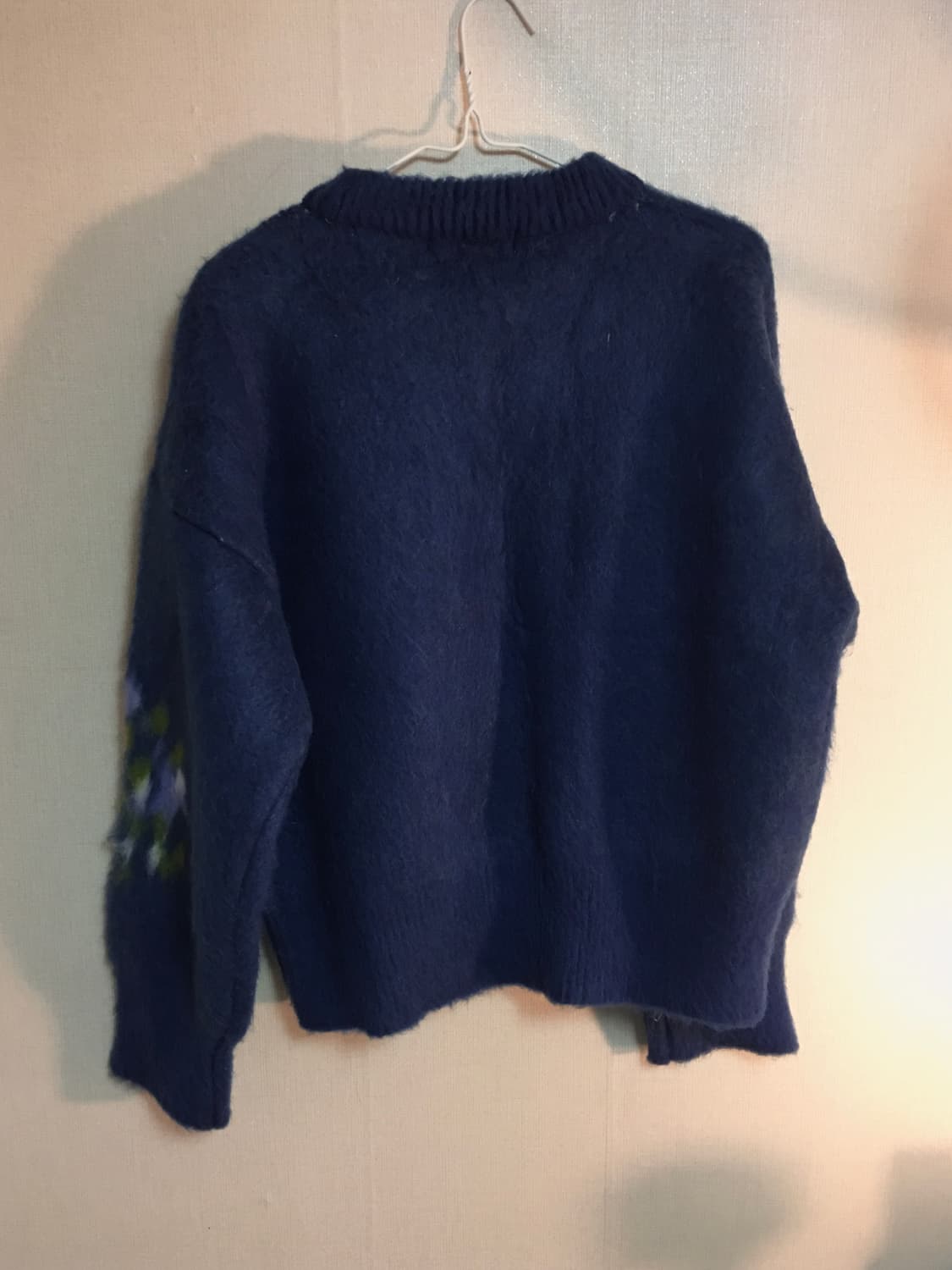 (새상품) 남녀공용 모헤어 니트 블루 상품이미지3