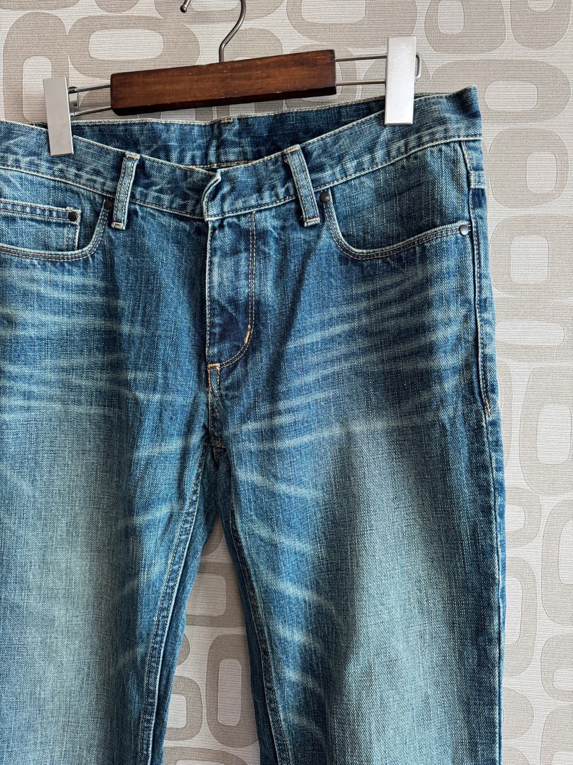 Fadeless 일본 빈티지 워싱 데님 진 청바지 남여공용 29 상품이미지2