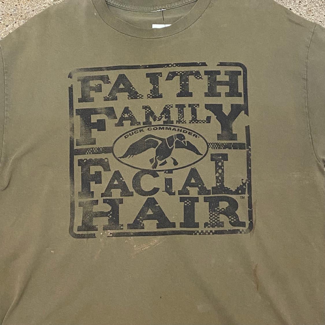 미국 빈티지 덕 커맨더 프린팅 카키 반팔티 티셔츠 상품이미지3