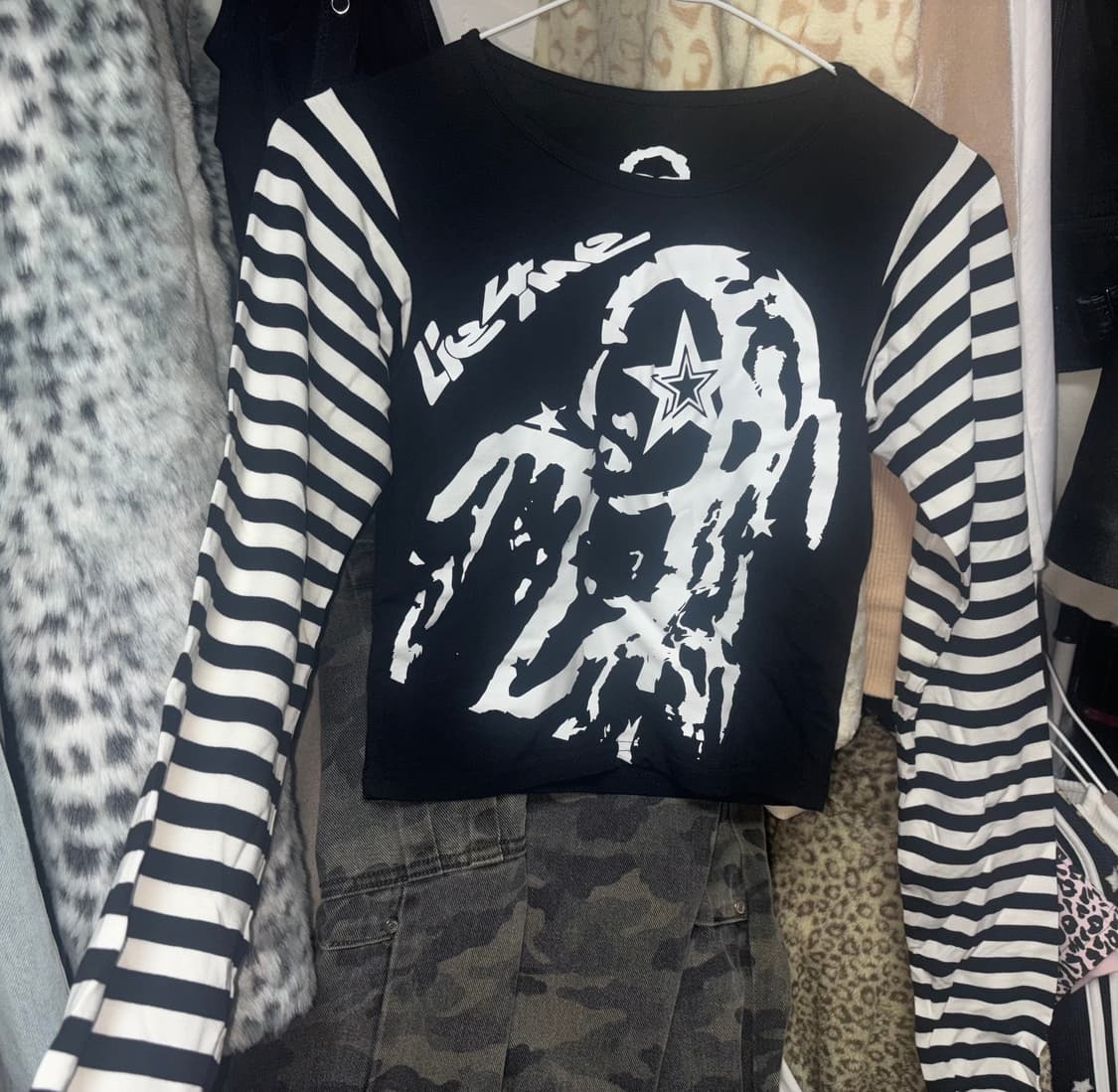 펑크 롱슬리브 탑 상품이미지1