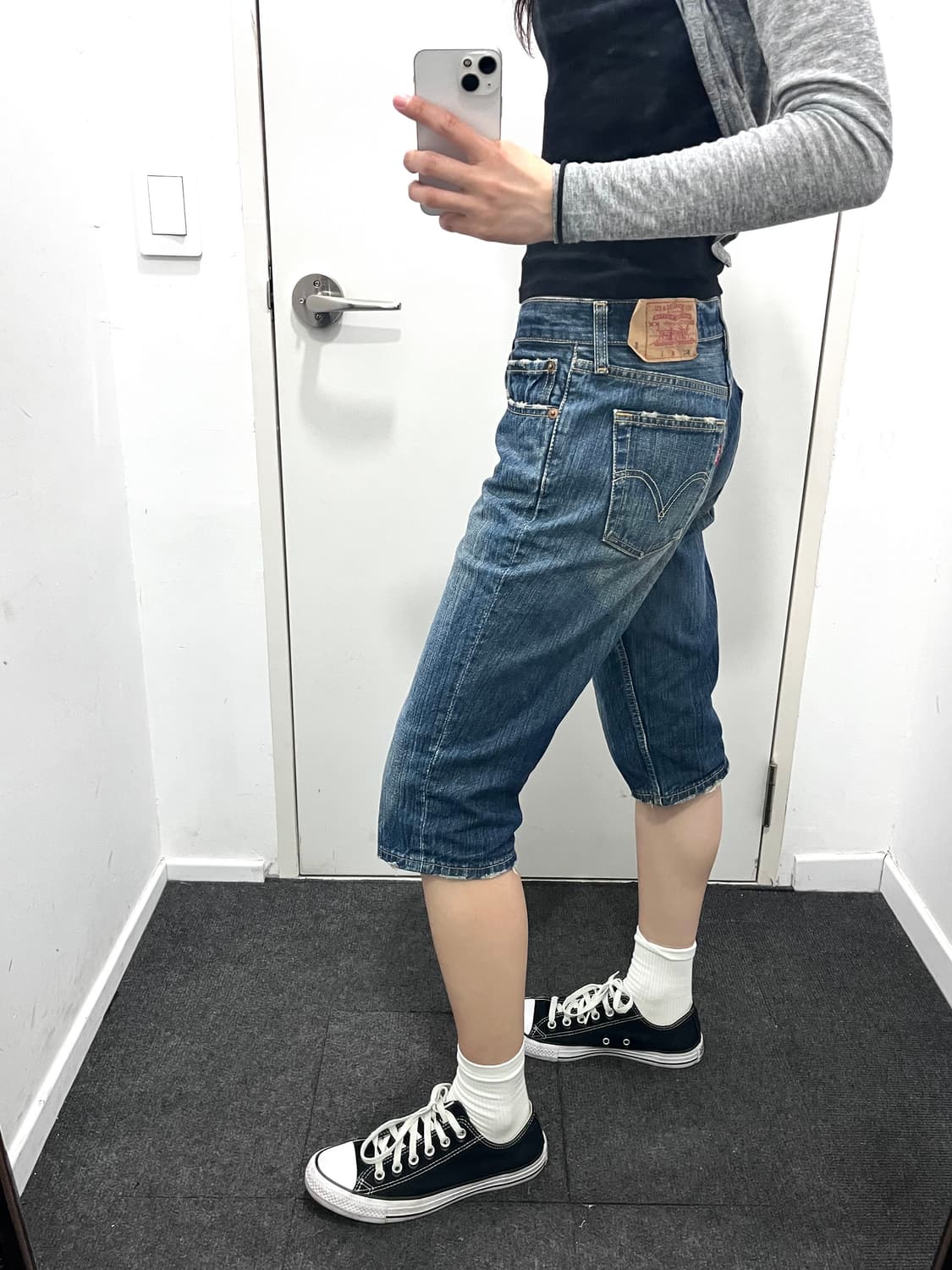 00s 501 리바이스 데님 카프리 팬츠 반바지 상품이미지2