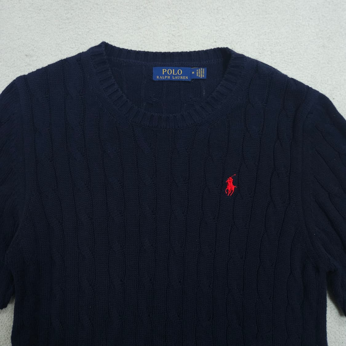 폴로 랄프 로렌 반팔 케이블 니트 M 상품이미지2