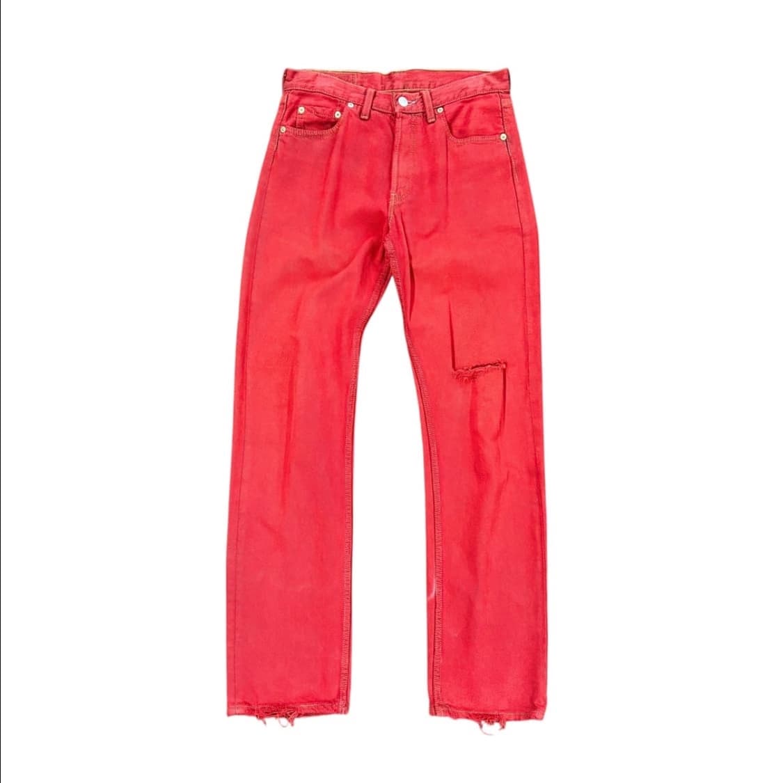 (30) 리바이스 501 레드 데님 팬츠 made in USA 상품이미지3