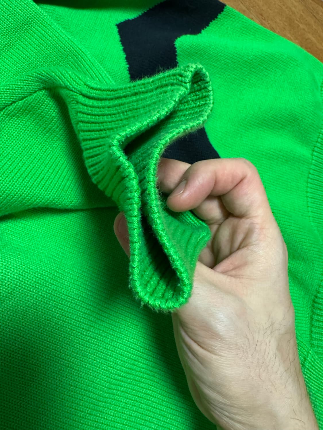 스투시 벤트 크라운 니트 라임 XL 상품이미지6