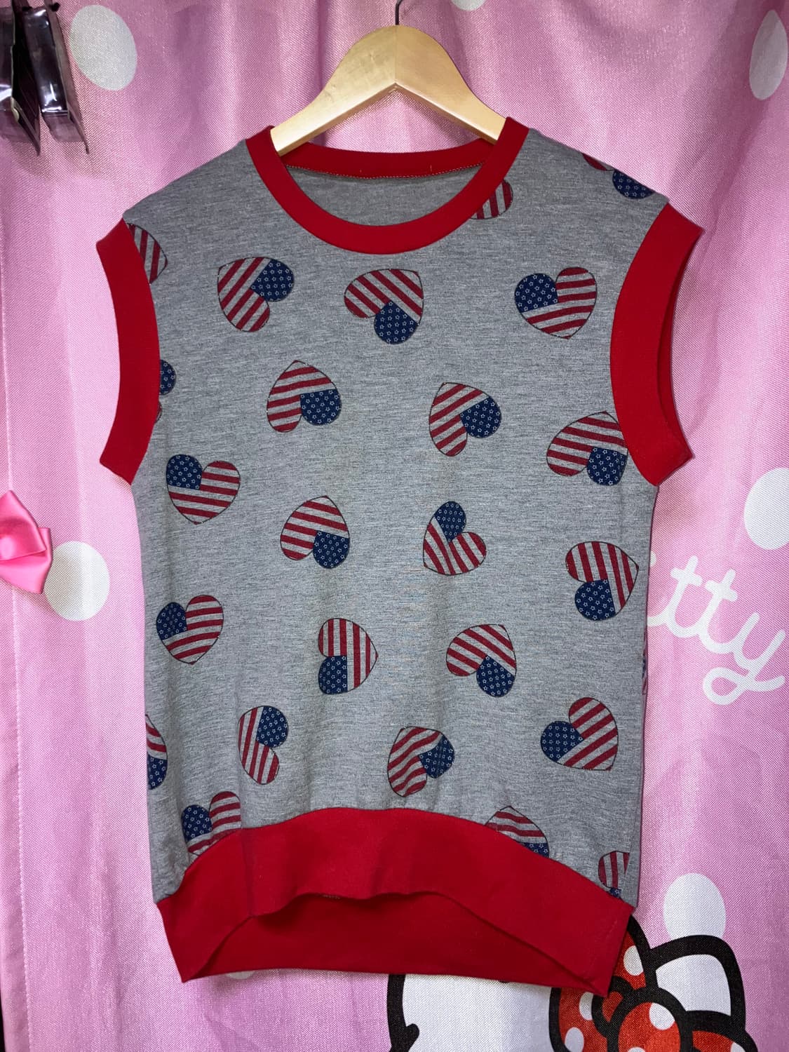 jpn 스타 스트라이프 슬리브리스 상품이미지1