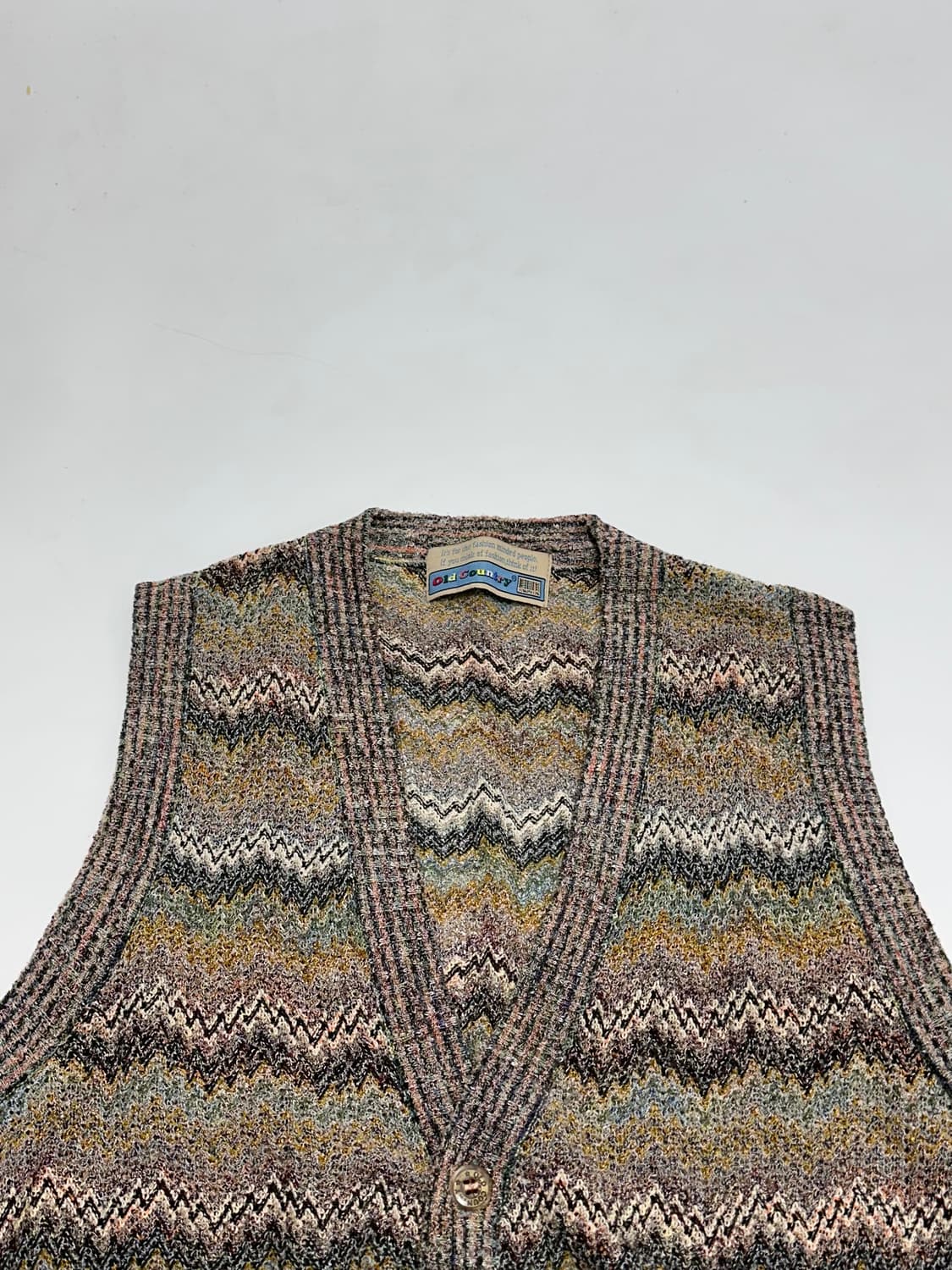 old country 빈티지 에스닉 니트 조끼 가디건 상품이미지3