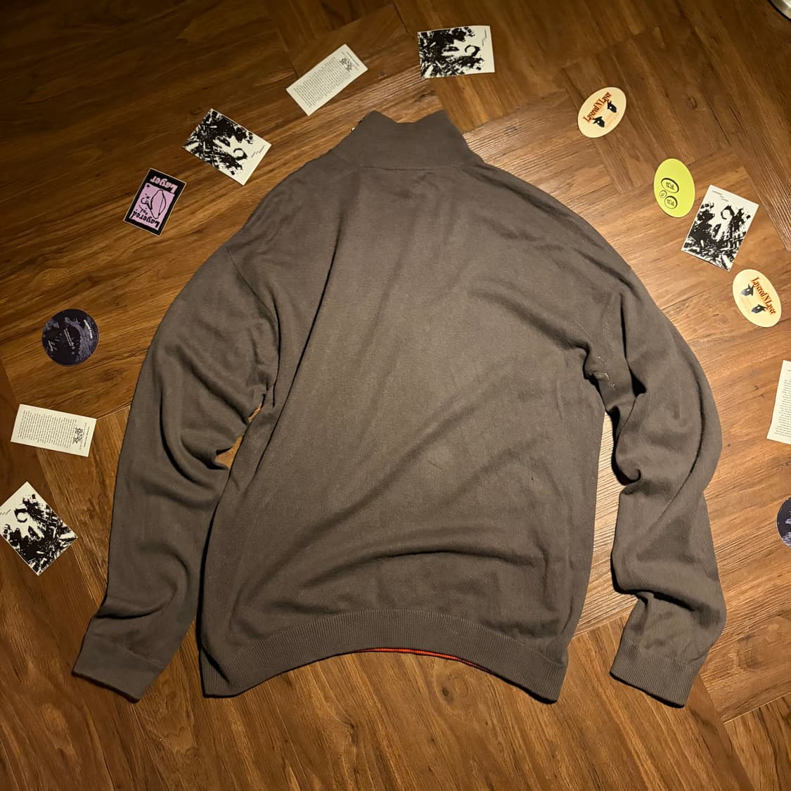 Armani exchange 넥 사이드 집업 니트 레드 상품이미지7