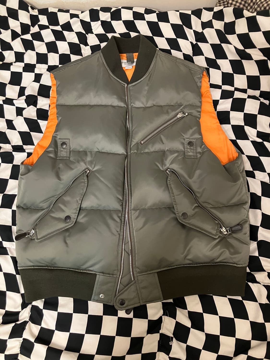 이스트로그 패딩 조끼 판매 올리브 L 상품이미지1