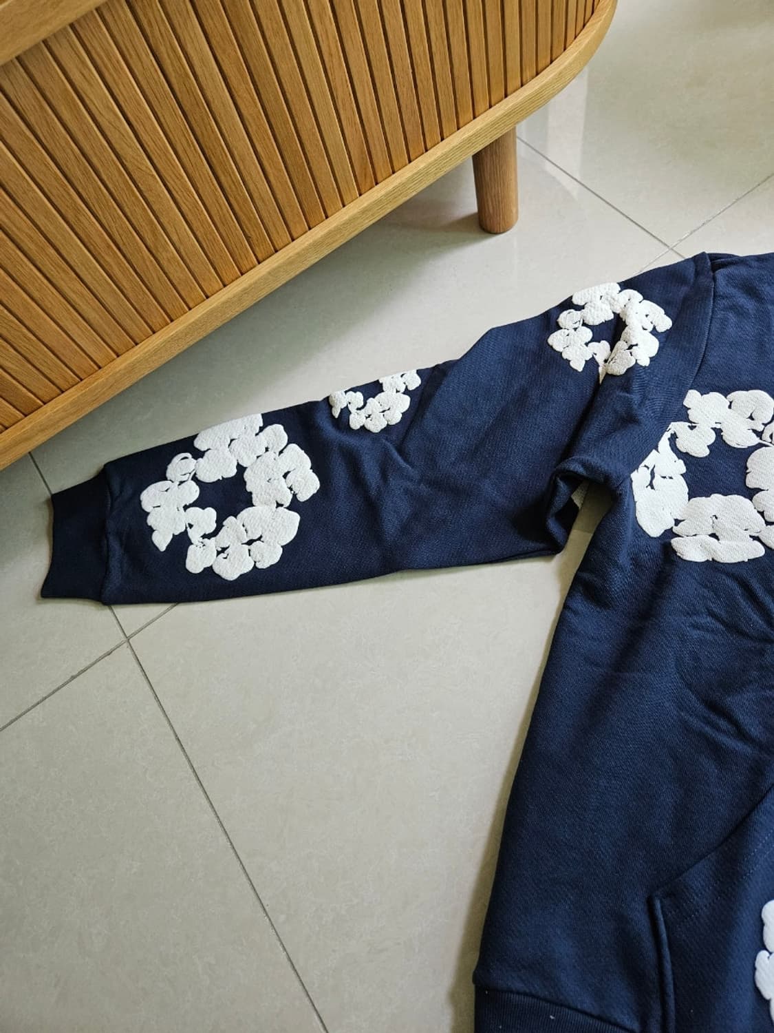 데님 티어스 네이비 후드 L 급처  상품이미지3