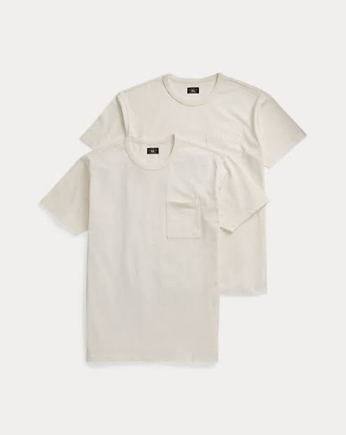 RRL 더블알엘 가먼트 다이 포켓 티셔츠 투팩 XL 화이트 + 블랙 상품이미지2