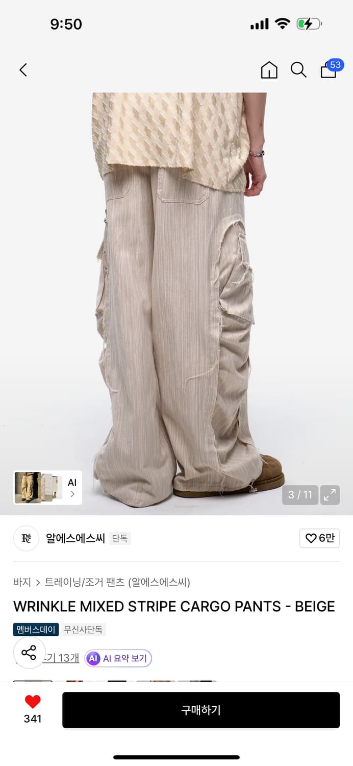 알에스에스씨 카고팬츠 상품이미지3