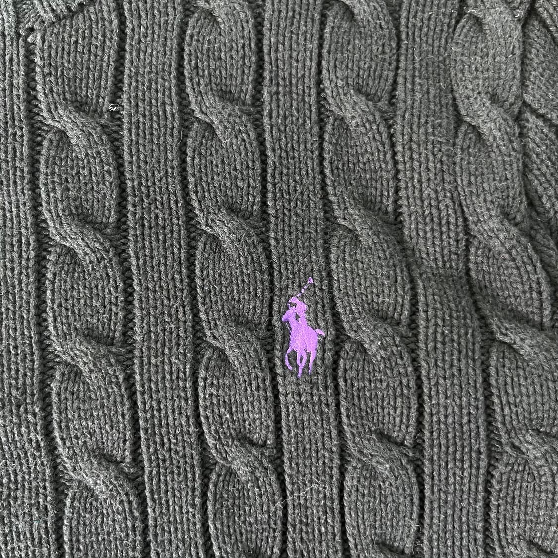 W 95 폴로랄프로렌 꽈배기 블랙 니트 상품이미지3