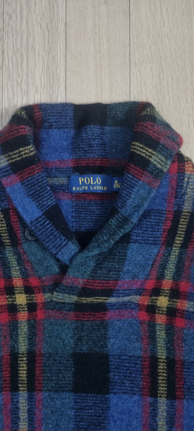 폴로랄프로렌 숄카라 ,가죽패치 양모100 니트 M _ 여성,실측확인 상품이미지9