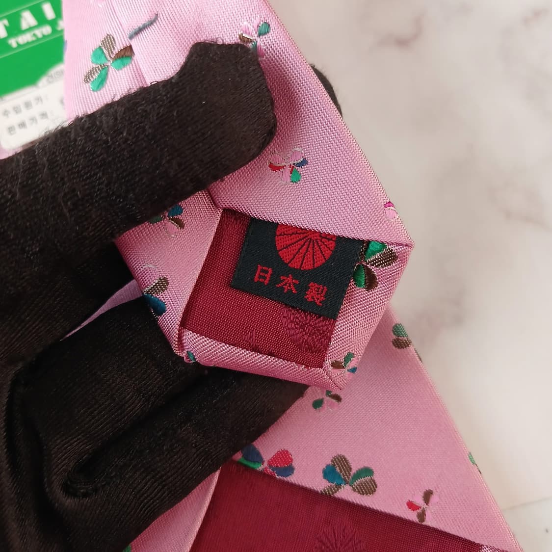 타이요 실크 핑크 패턴 넥타이 9cm 새제품 A19344
 상품이미지7