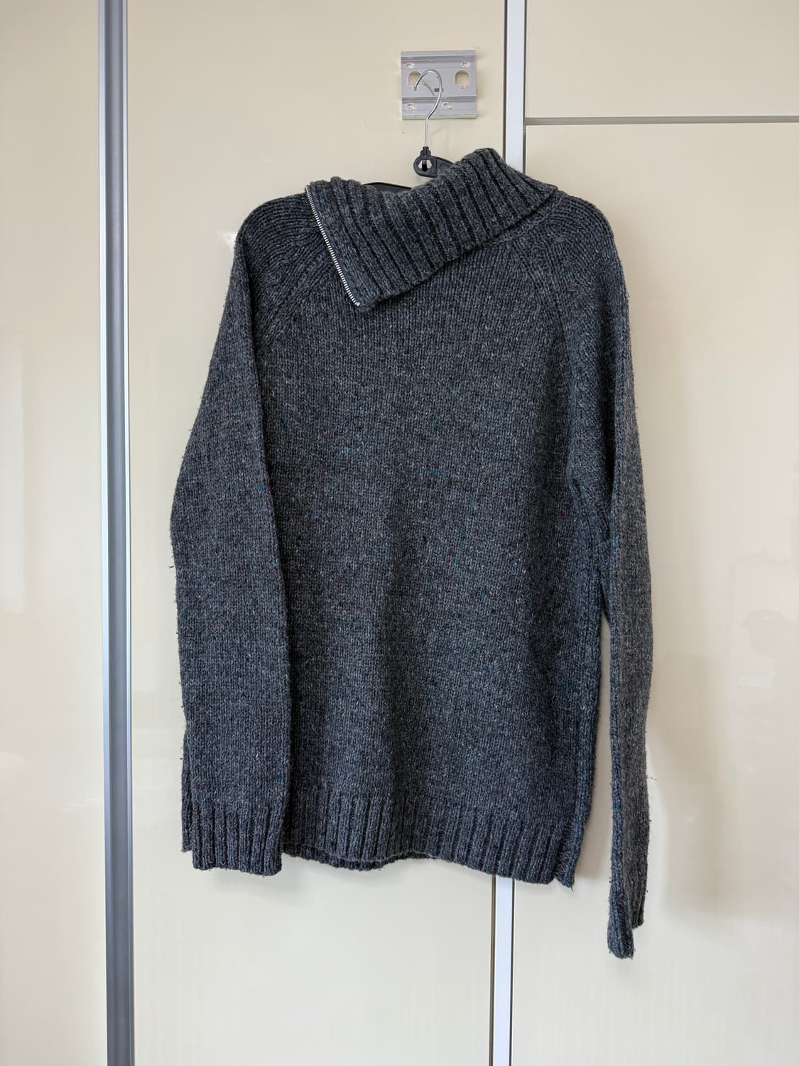 파르티멘토 하프 집업 포켓 니트 차콜 상품이미지6