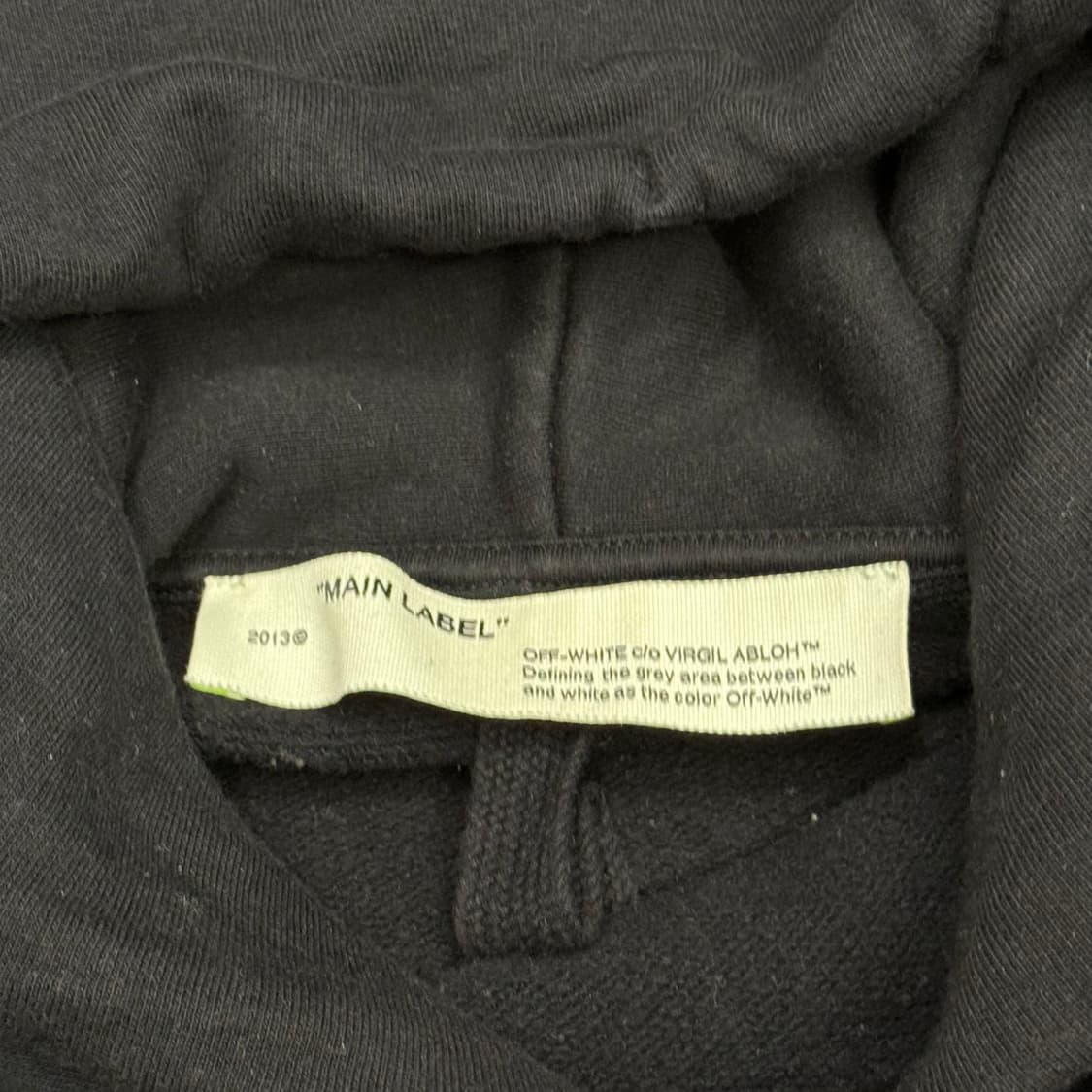 오프 화이트 카라바도 블랙 후드티 상품이미지4