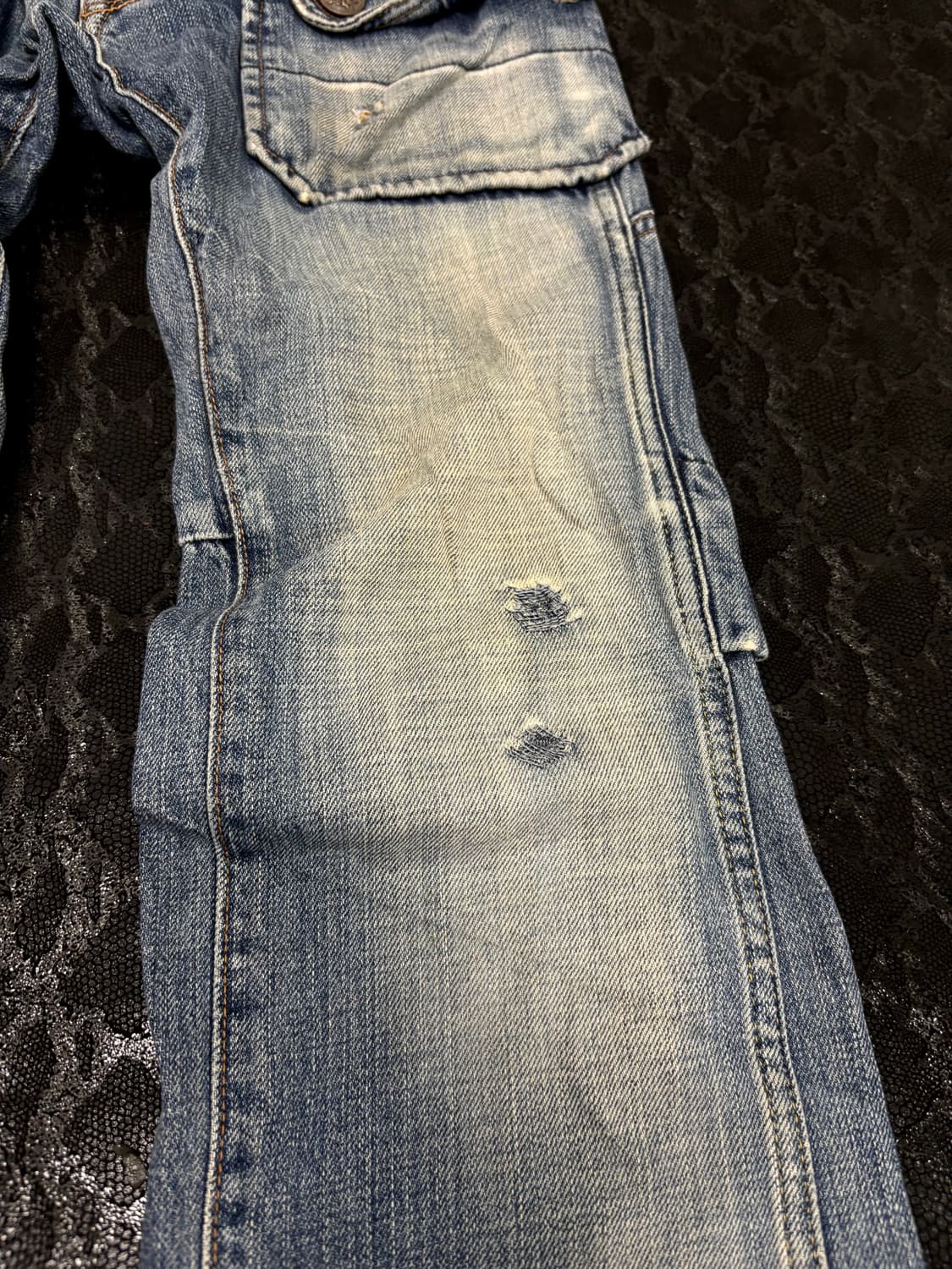 “Vintage” Y2K Mood Pocket Detail Crack P 상품이미지3