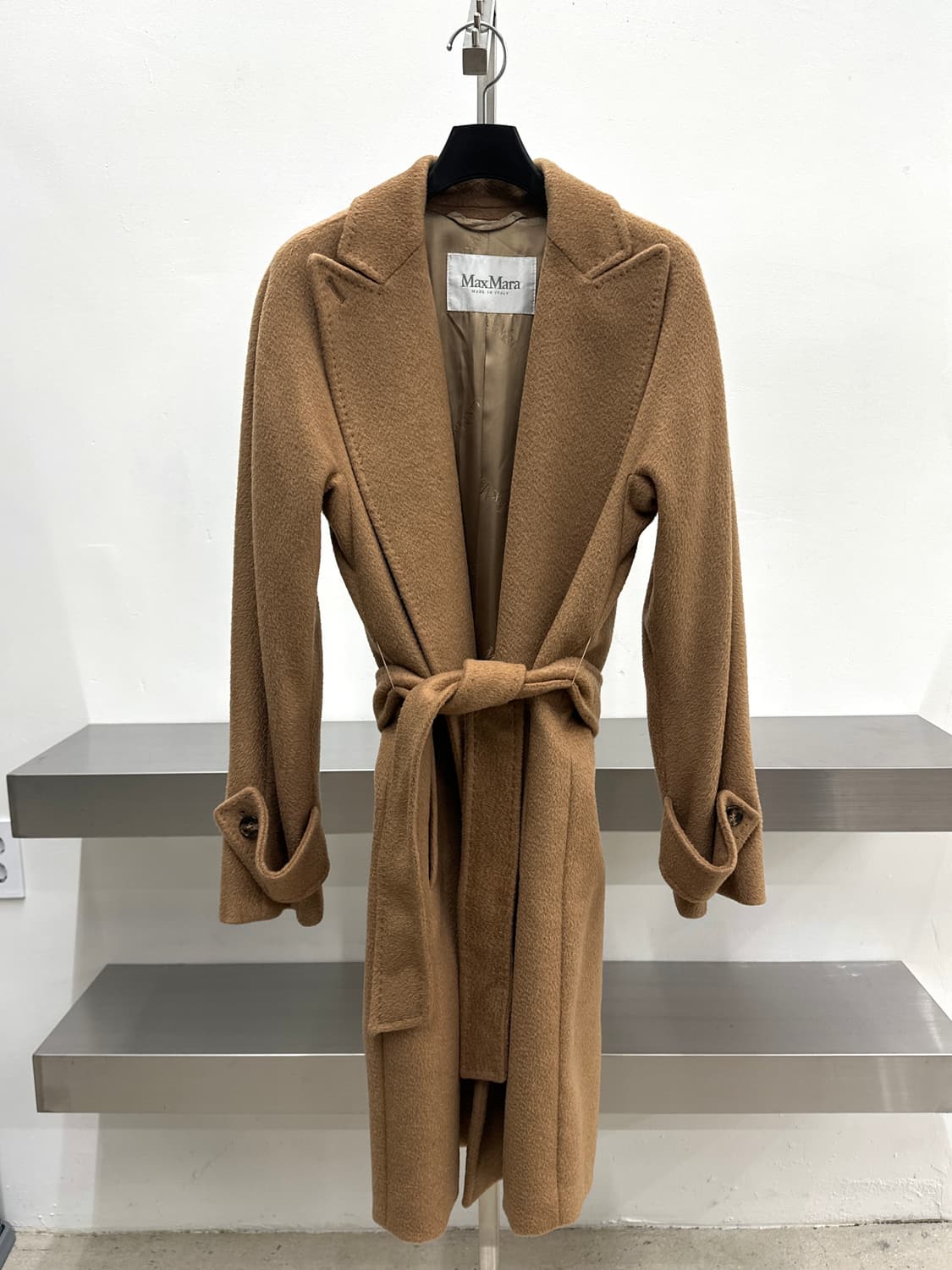 막스마라 카멜 헤어 하프 랩 코트  상품이미지3