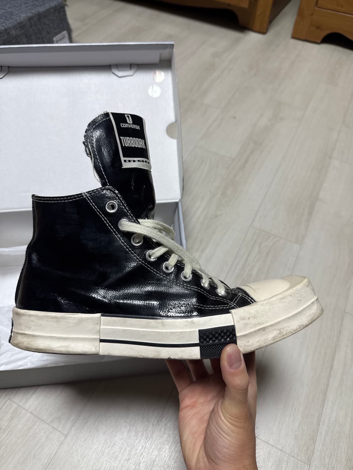 컨버스 다크쉐도우 터보다크 척70 래커드 데님 265사이즈 상품이미지3