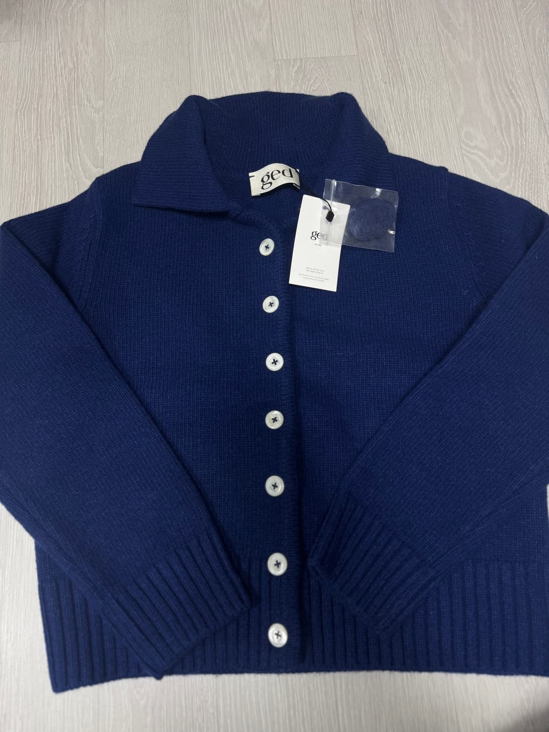 [새상품]샵게드 ged 메리 가디건 블루 34사이즈 상품이미지4