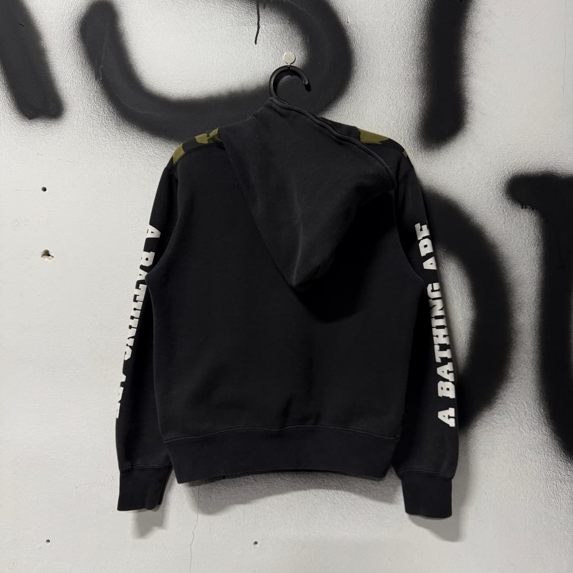 정품 베이프 1ST 카모 녹계 프린팅 디테일 풀 집업 후디 상품이미지2