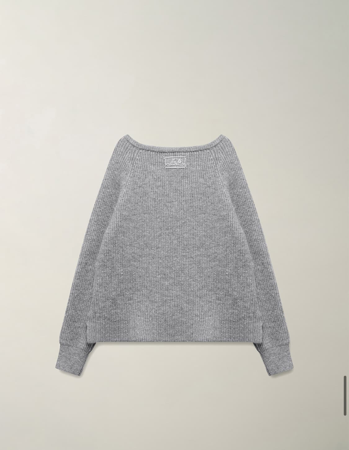 더티스 BUTTON BOXY WAFFLE WOOL KNIT 그레이 상품이미지2