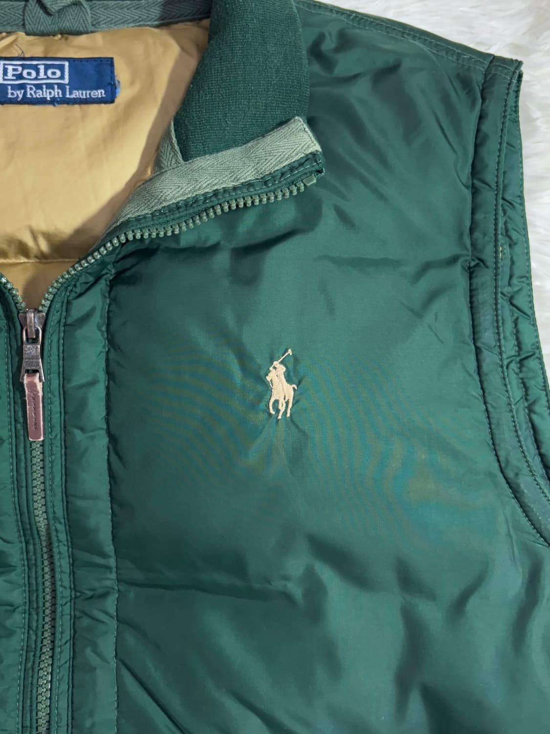 폴로 랄프포렌 딥그린 다운 패딩조끼  상품이미지5