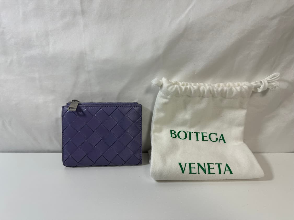 보테가베네타 지퍼 반지갑 라벤더 (OS) 상품이미지1