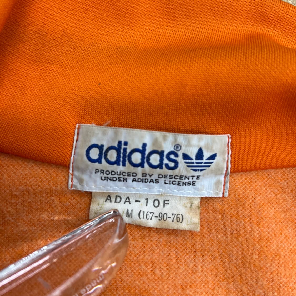 80's 아디다스 빈티지 네덜란드 오렌지 트랙탑 져지 M 상품이미지3