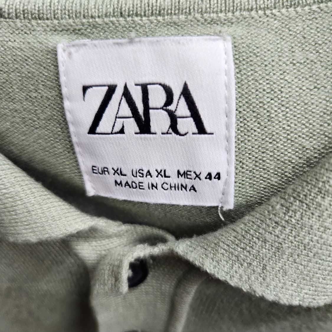 자라 ZARA 올리브 그린 비스코스 니트 반팔XL(L~XL) 상품이미지5