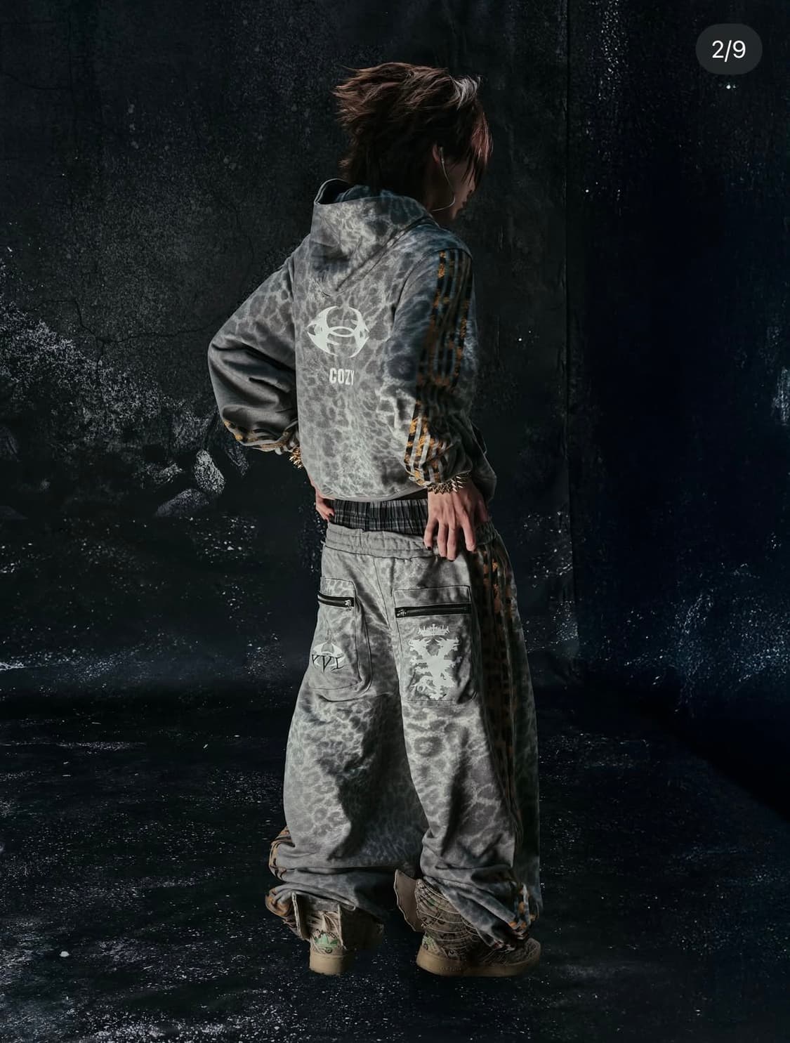 코지월드와이드 레오파드 로얄 트렉수트 상품이미지2