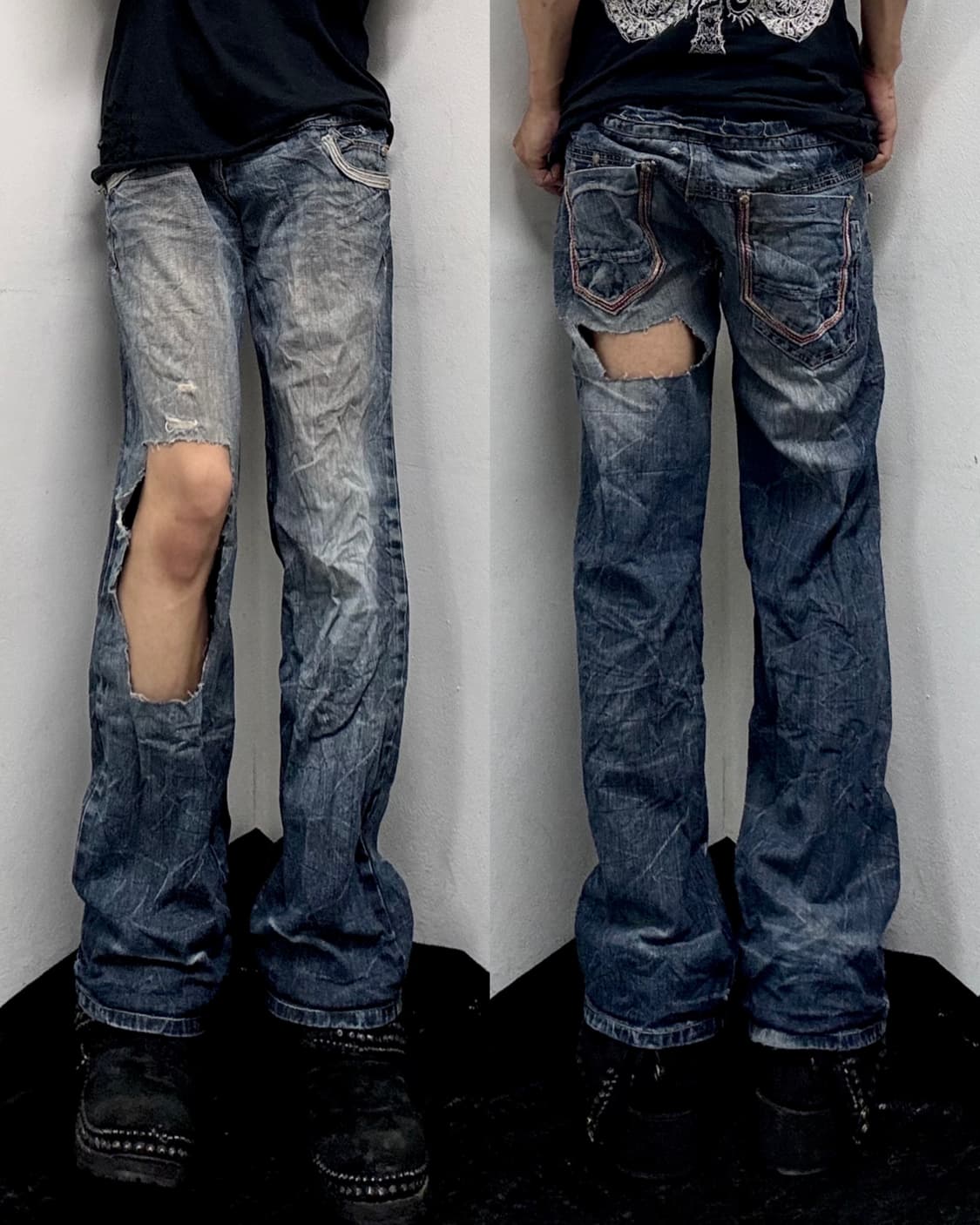 “SORRIDERE” Y2K Grunge Mood Wide Fit Pan 상품이미지1